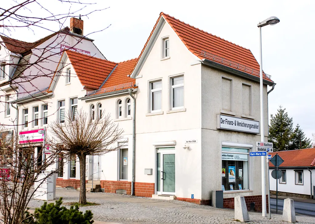 Büro der Matthias Rudolph Finanzplanung in der Karl-Marx-Straße 53, Thale